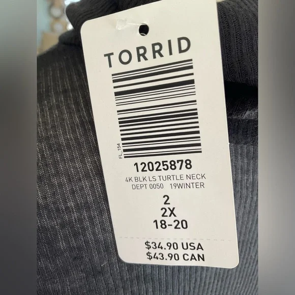 NWT Torrid Sheer Turtleneck - Picture 4 of 4